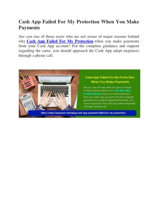 Cash App Failed For My Protection When You Make Payments