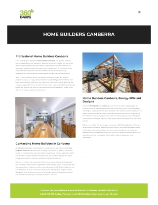 Home Builders Canberra