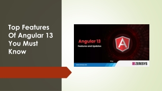 Top Features Of Angular 13 You Must Know