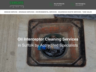 Oil Interceptor Cleaning Services in Suffolk by Accredited Specialists