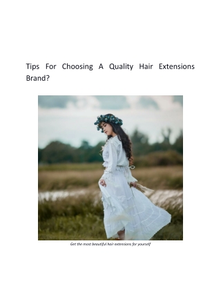 Tips For Choosing A Quality Hair Extensions Brand
