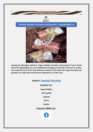 The Best Swedish Chocolate and Gummies | Vegandelights.se