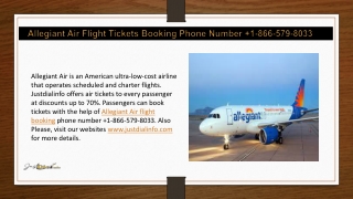 Allegiant Air Flight Booking Phone Number  1-866-579-8033
