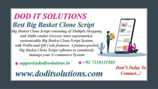 Online Readymade Bigbasket Clone System - DOD IT SOLUTIONS