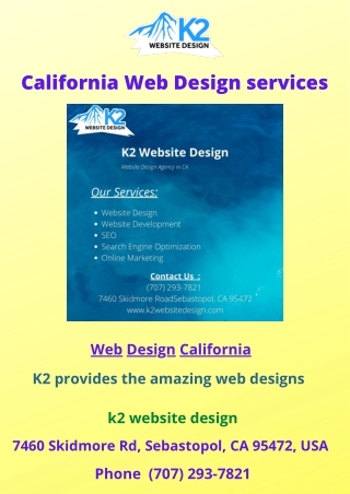 California Web Design services