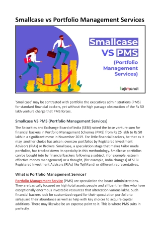 Smallcase vs Portfolio Management Services
