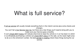 What is full service_