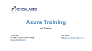 Azure Training - IDESTRAININGS