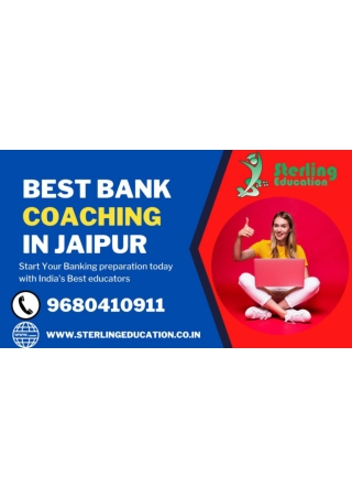 Top  Bank Coaching In Jaipur Sterling Education