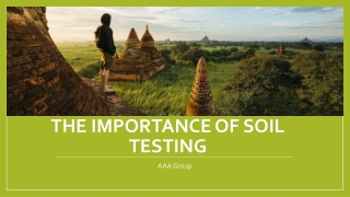 Get to know more about the soil testing at AAA Group