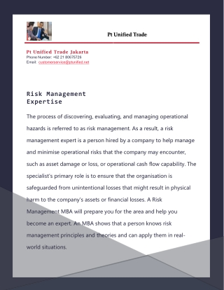 Risk Management Expertise