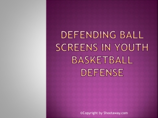 Defending Ball Screens in Youth Basketball Defense