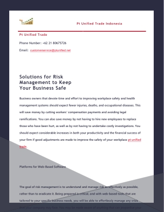 Solutions for Risk Management to Keep Your Business Safe