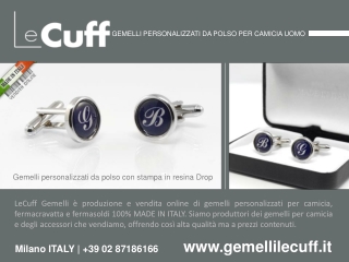 LeCuff, gemelli personalizzati per camicia su www.lecuff.it