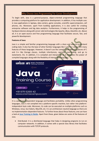 Why Choose Java Programming For Career Development?