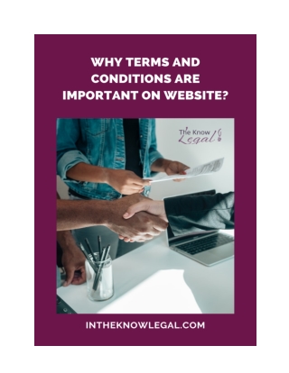 Why are terms and conditions important on websites?