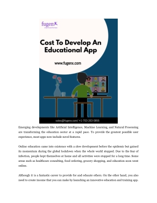 Educational app development cost