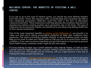 Wellington Wellness Center