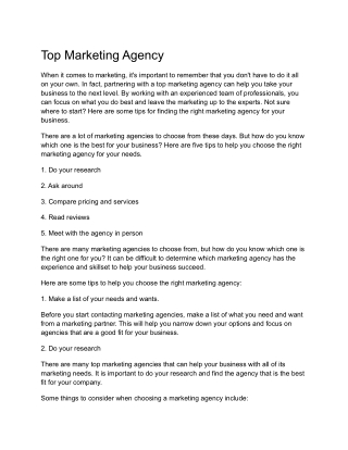 Top Marketing Agency