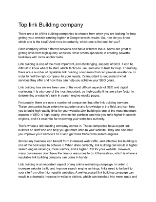 Top link Building company