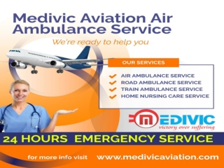 Call to Aquire the Best Air Ambulance Services in Dibrugarh and Raipur by Medivic with All Remedial Tools-converted