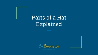 Parts of a Hat Explained