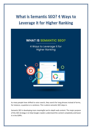 Top 4 Tips to Use Semantic SEO to Boost Ranking