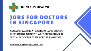 Jobs For Doctors in Singapore