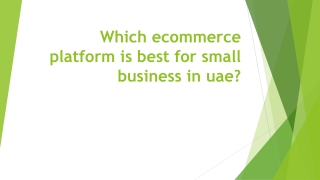 Which ecommerce platform is best for small business