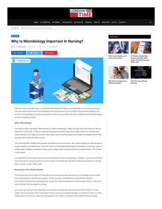 Why Is Microbiology Important In Nursing
