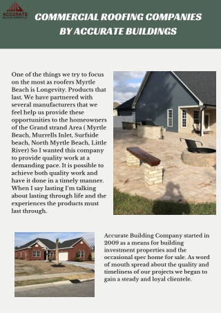 Commercial Roofing Companies by Accurate Buildings