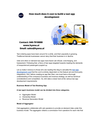 How much does it cost to develop an app like uber