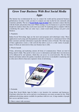 Grow Your Business With Best Social Media Apps