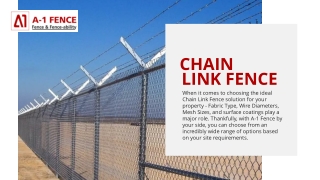 Chain link fence