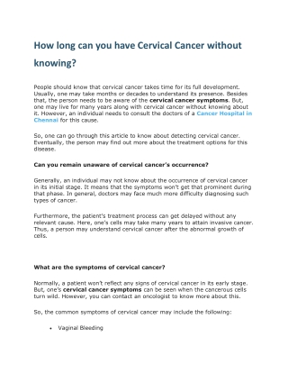 Best Cancer Hospial in Chennai