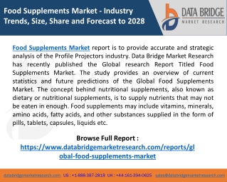 Global Food Supplements Market