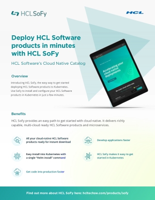 Deploy HCL Software Products in Minutes with HCL SoFy