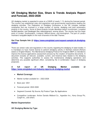 UK Dredging Market