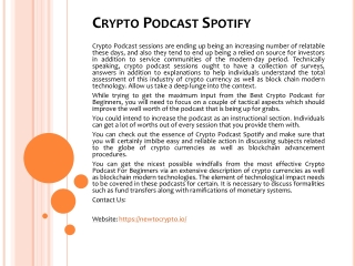 Crypto Podcast Spotify