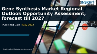 Gene Synthesis Market Analysis, Emerging Technology, Sales Revenue 2027