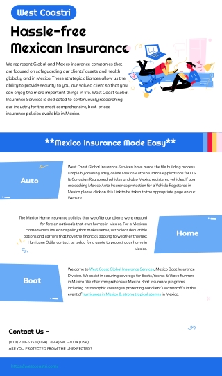 Hassle-free Mexican Insurance