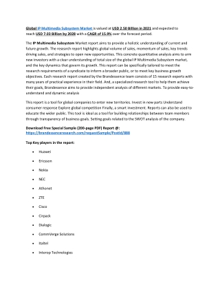 IP Multimedia Subsystem Market