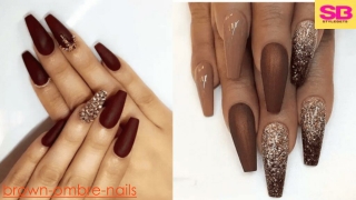 How do you make the prettiest brown ombre nails for a wedding ?