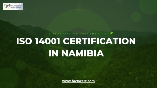 ISO 14001 Certification in Namibia