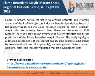 Flame Retardant Acrylic Market Share, Regional Outlook, Scope, & Insight by 2028