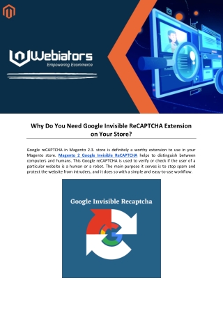 Why Do You Need Google Invisible ReCAPTCHA Extension on Your Store