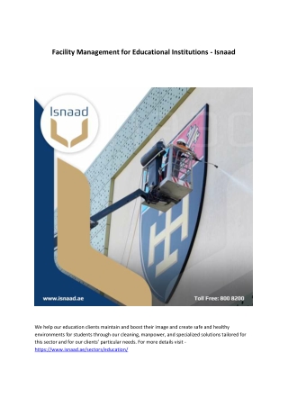 Facility Management for Educational Institutions - Isnaad