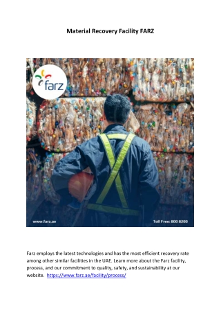 Material recovery facility FARZ