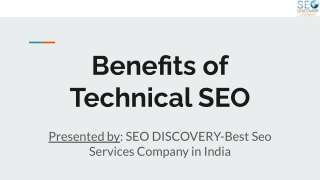 Benefits of Technical SEO