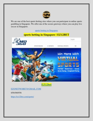 sports betting in Singapore | EZ12BET